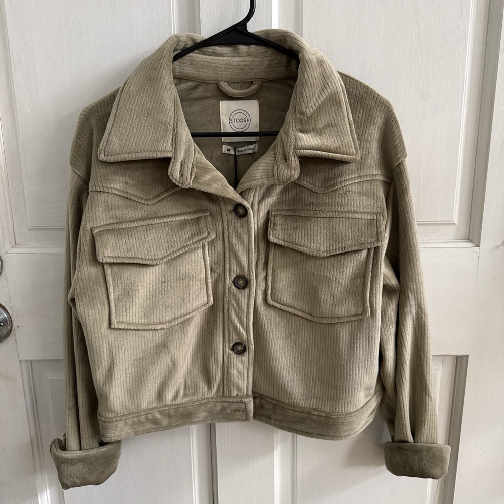Stoosh Tan Corduroy Utility Jacket